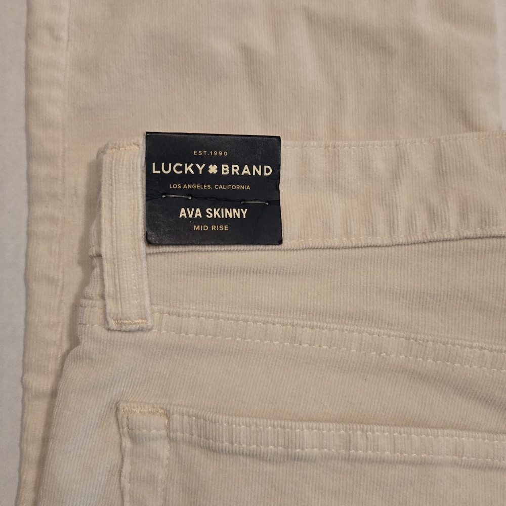 Lucky Brand NWT Cream Corduroy Pants size 10/30